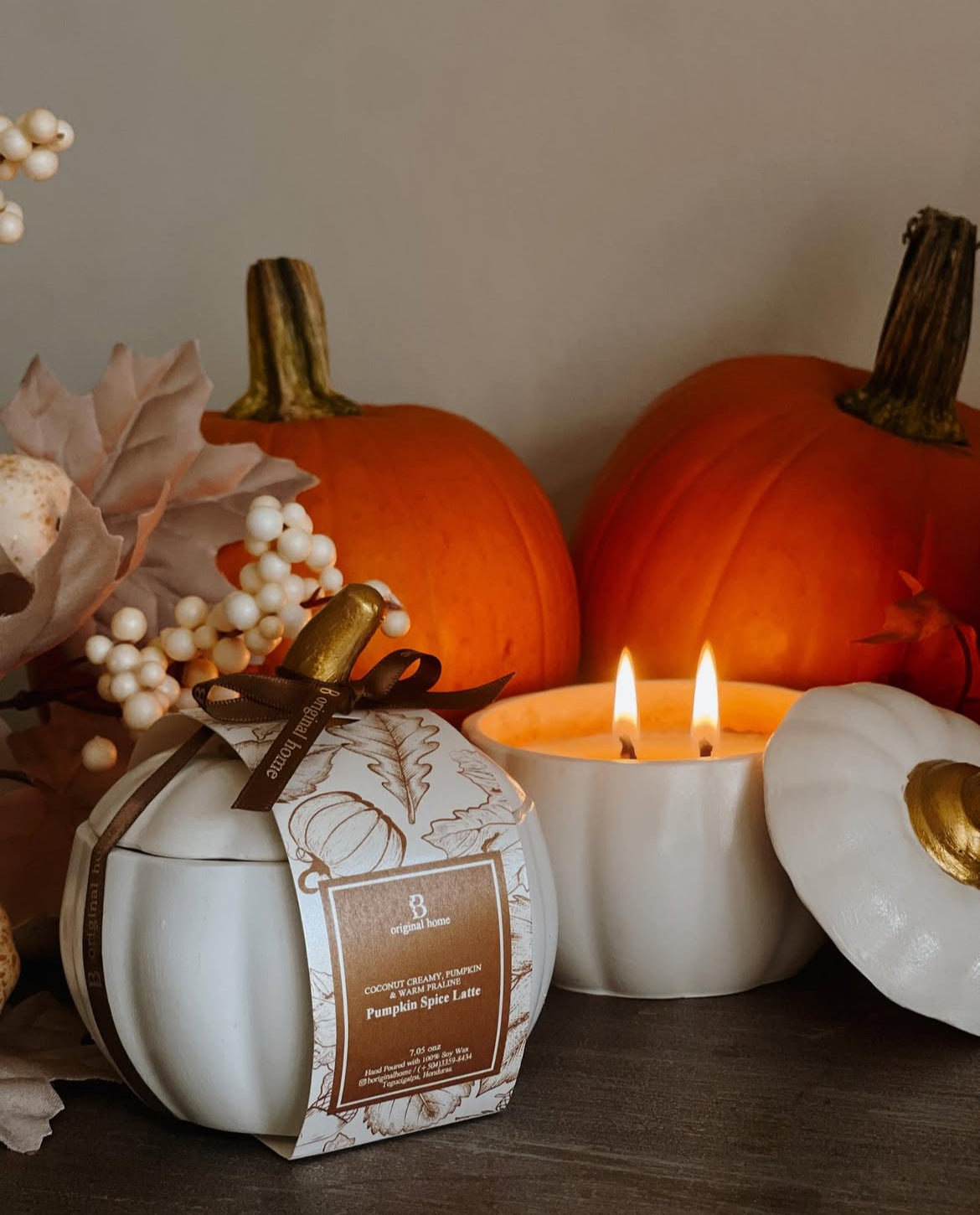 Fall edition ceramic candle jar 7.5oz
